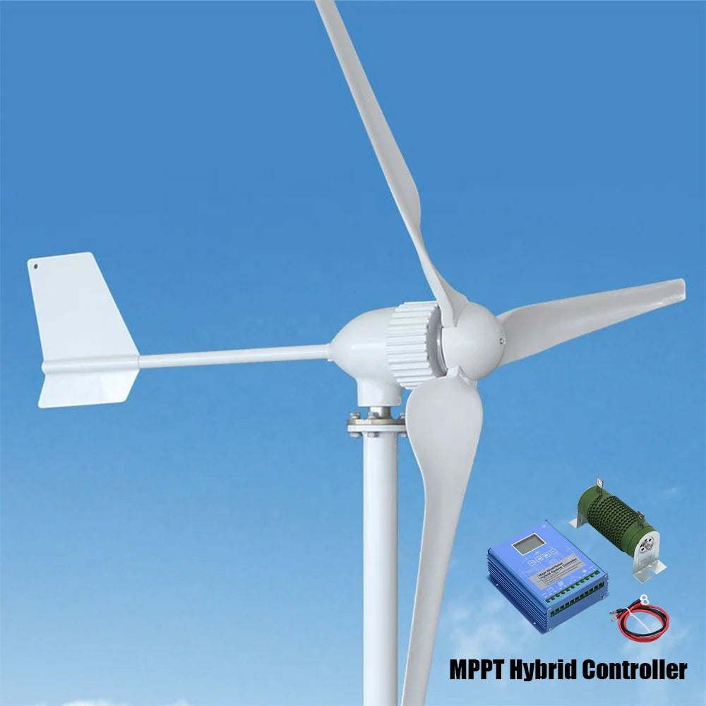 China Factory 1500W 12V/24V Horizontal Wind Turbine Wind Generator Alternative Energy for Home Use