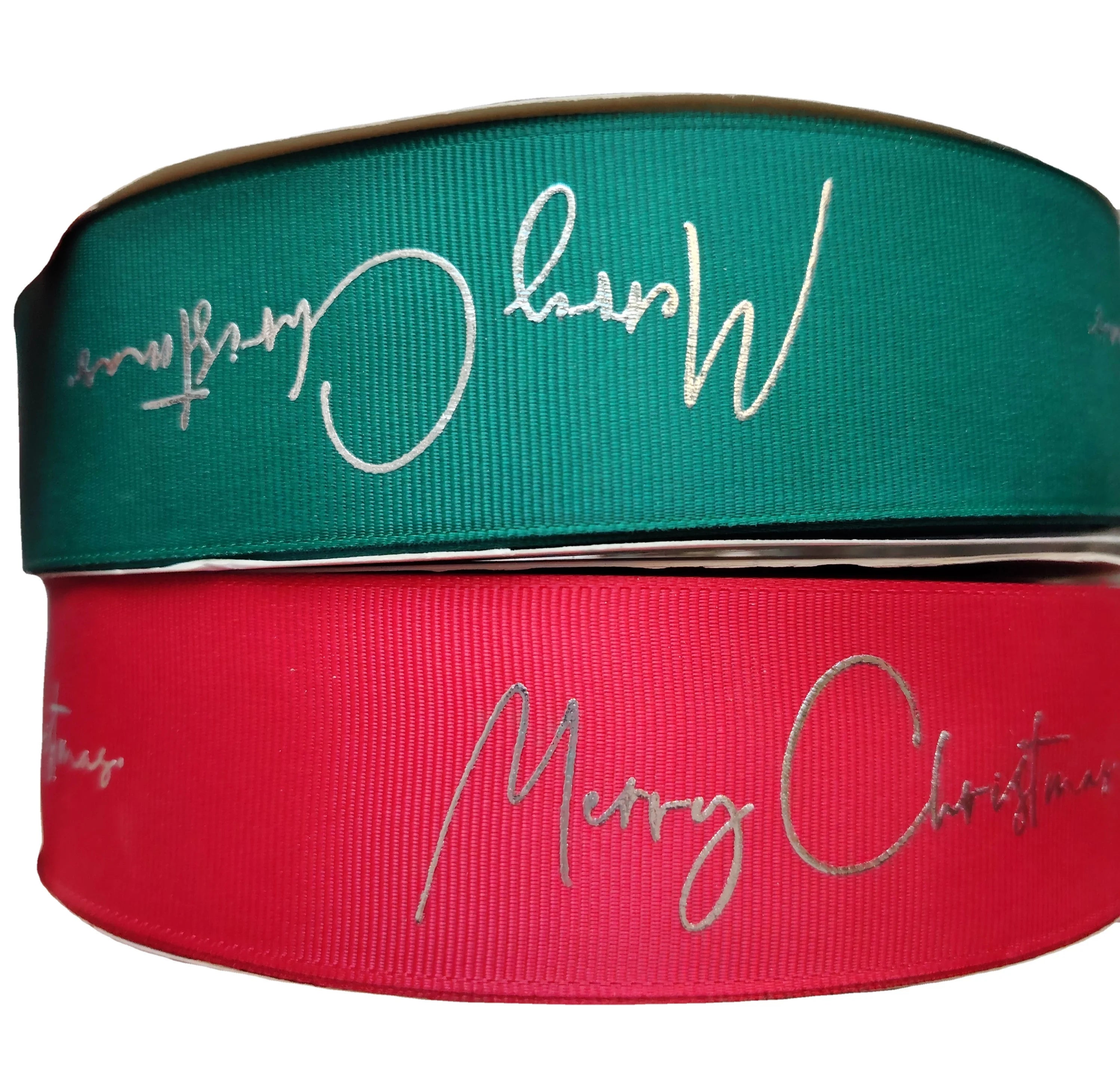 Factory Wholesale Customizable Double Face Printed Grosgrain Ribbon with Custom Logo High Tenacity 100% Polyester