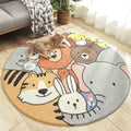 Children's Room Animal Print Machine Made Anti-slip Low Pile Carpet Door Mat Play Area Rugs