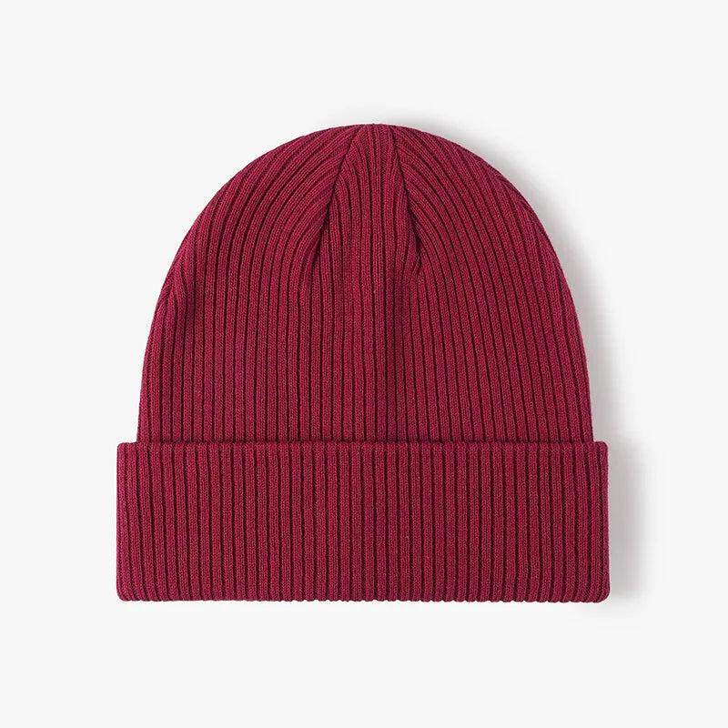 Wholesale Custom Warm and Cozy Knit Plain Blank Women Men Winter Cap Beanie Hat