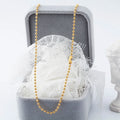 JINRUIYA Wholesale Stainless Steel Jewelry 18K Gold Plated Beads Choker Chain Necklace