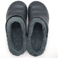 Manufacture's Winter Men's EVA Garden Clog Shoes Flat Lightweight Sandals with Removable Fur Lined Slippers Warm Spring Summer