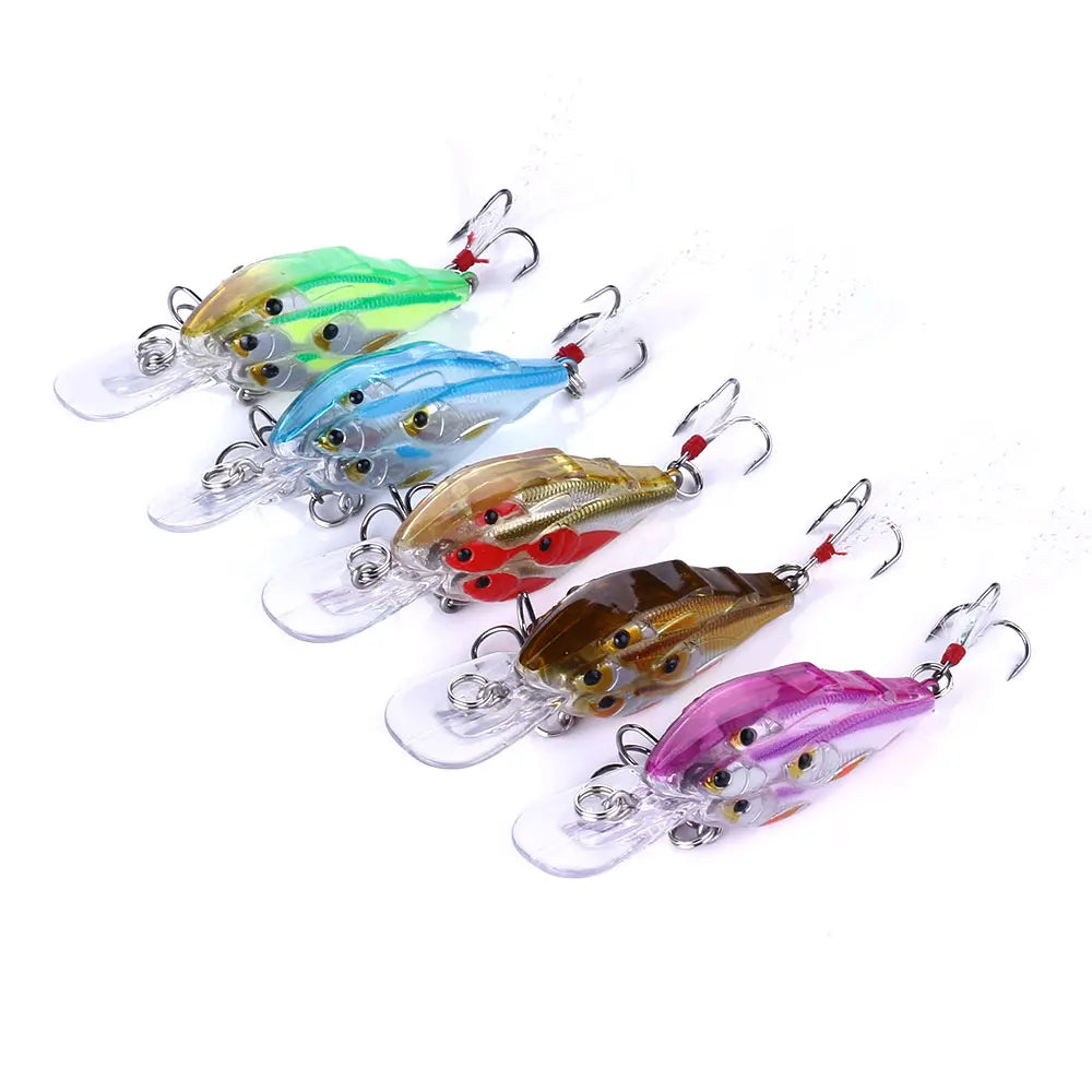 Wholesale Crankbaits 3D Lure Eyes 6.5cm/6g  Artificial Crab Bait Floating Fishing Product Crank Hard Lure Bait