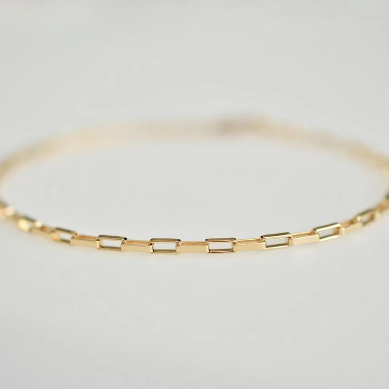 14K Gold Filled Jewelry New Arrival Thin Link Chain Women Bracelet