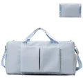 OEM Acceptable Foldable Zipper Travel Bag Large Travel Luggage Duffel Bag With Shoes Compartment Sport Gym Bag for Women Men