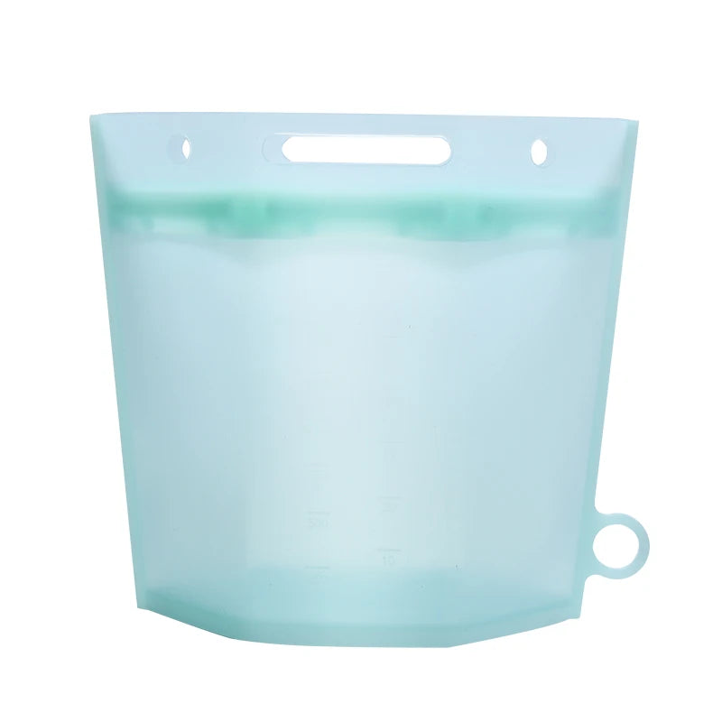 Factory Wholesale Kitchen Freezer Containers Airtight Waterproof Seal Reusable Snack Bags Silicone Food Storage Bag