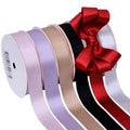 Ribest Package Silver Purl Satin Ribbon Custom Printed With Logo Personalised Rolls 22MM