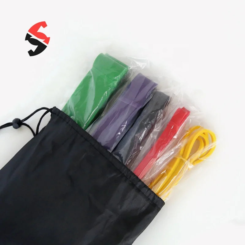 5PCS Set Gym Exercise Training Fitness Pull up Assist Natural Latex Resistance Bands