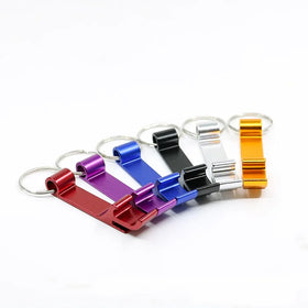 Zinc Alloy Bottle Shotgun Opener 3 in 1 Key Chain Tool Beer Bong Can Tab Opener