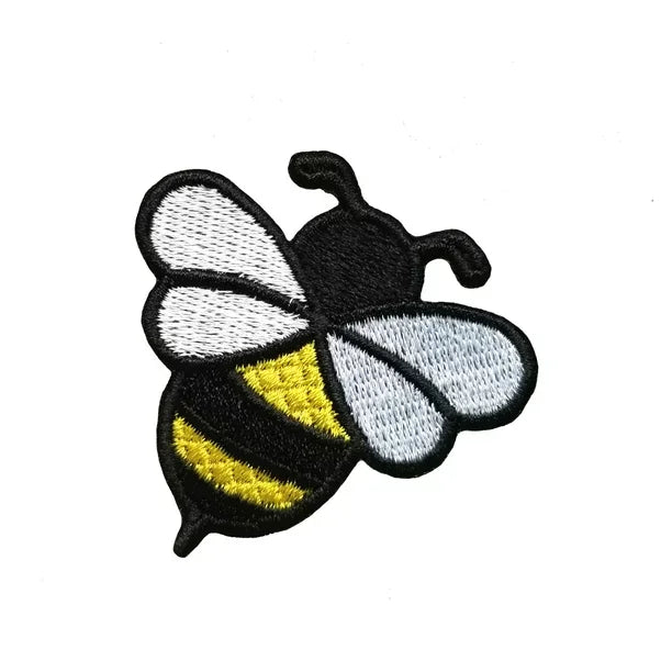 Iron on Patch Custom Small Bee Logo Embroidered Patches