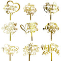 Happy Mother's Day Handmade Acrylic Cake Topper Cupcake Decorations 10cm for Celebrations Premium Cake Decorating Supplies