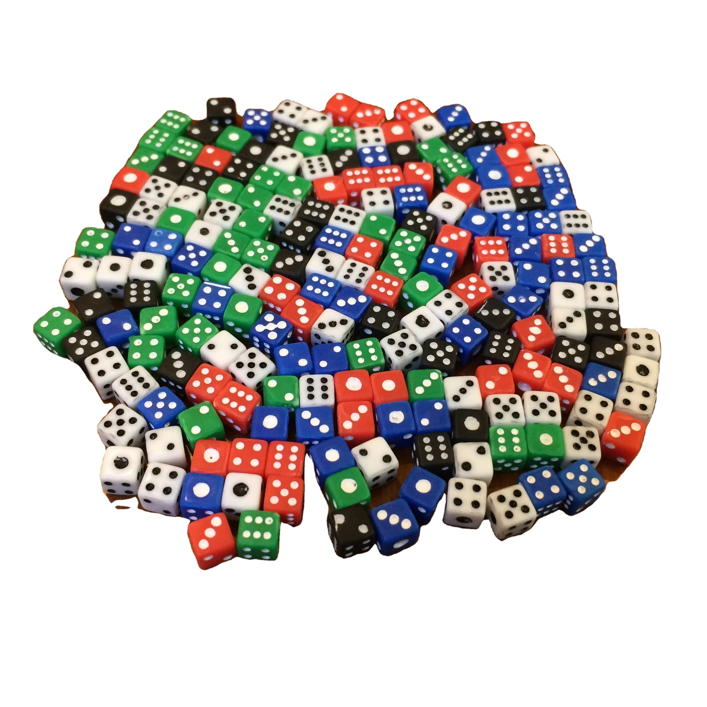 Acrylic 5mm Small Mini Dice with Dots Multicolor for Promotion Use in Stock