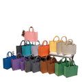 Wholesale Custom Genuine Leather Liner Casual Candy Flower Logo Included Felt Tote Bag with Two Straps Multiple Colors Handbags