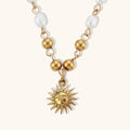 Dingran 2023 Stainless Steel Jewelry Fresh Water Pearl Bead Necklace Gold Plated Jewelry Necklace