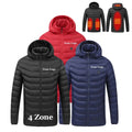 Electric Heating Jacket 4 Zones USB Electric Lightweight Rechargeable Heating Waistcoat Puffer Jacket Battery Heated Jacket