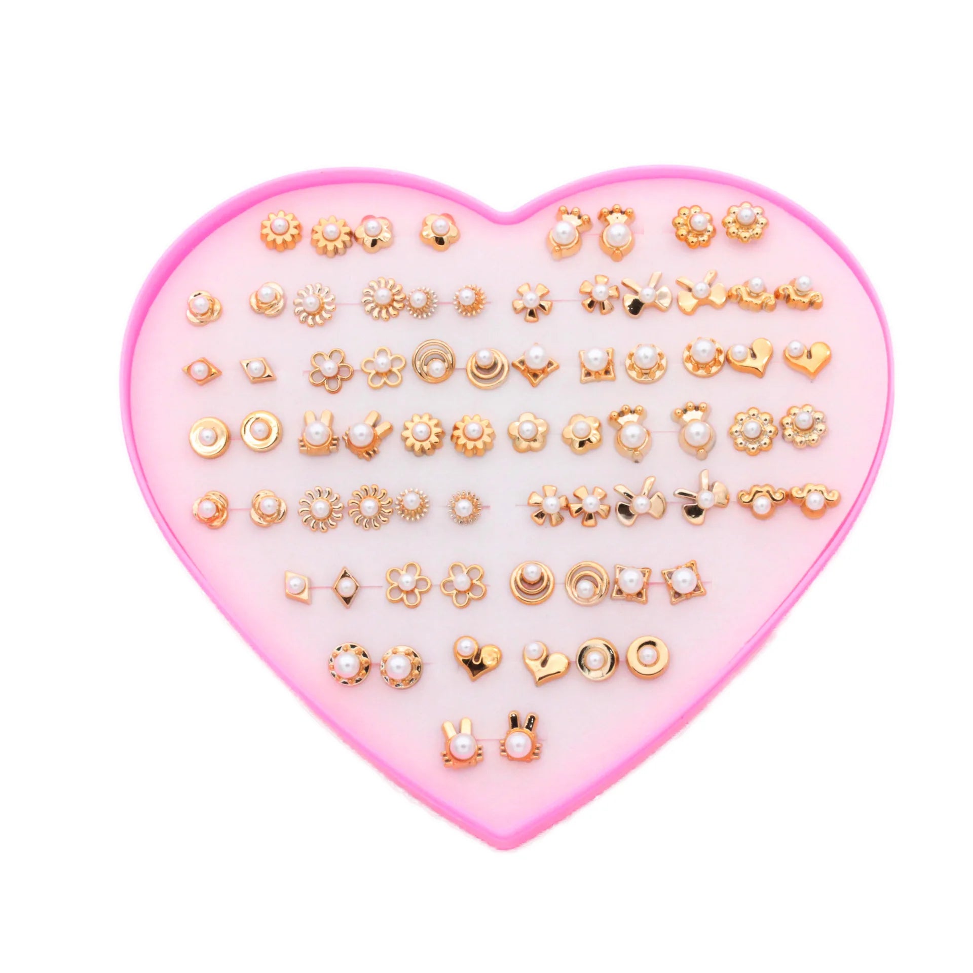 Gold Plated Pearl Earrings Plastic Stud Earrings Jewelry Simple Irregular Jewelry Stud Earrings