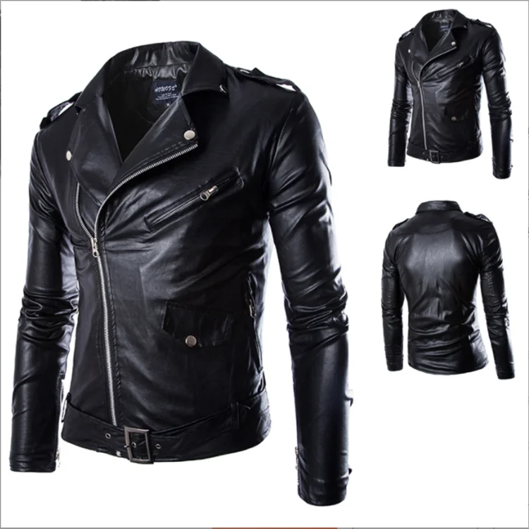 New Korean Motorcycle Trim Leather Men's Leather Jacket Jacket