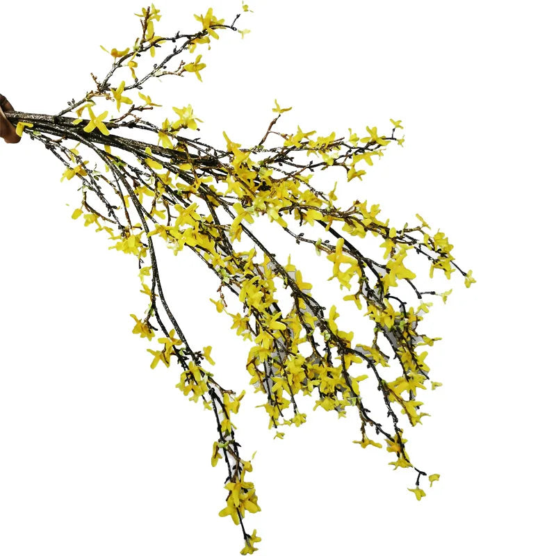 F023 New Winter Jasmine Artificial Flower Home Living Room Wedding Decoration Yellow  Centerpiece Flower