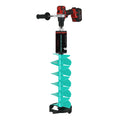 New Winter Ice Drill Double Helix Ice Auger 50/75cm Stainless Steel Blade Ice Fishing Accessory