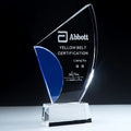 Blank Blue Red Crystal Glass Plaque Trophy Awards MH-NJ0491