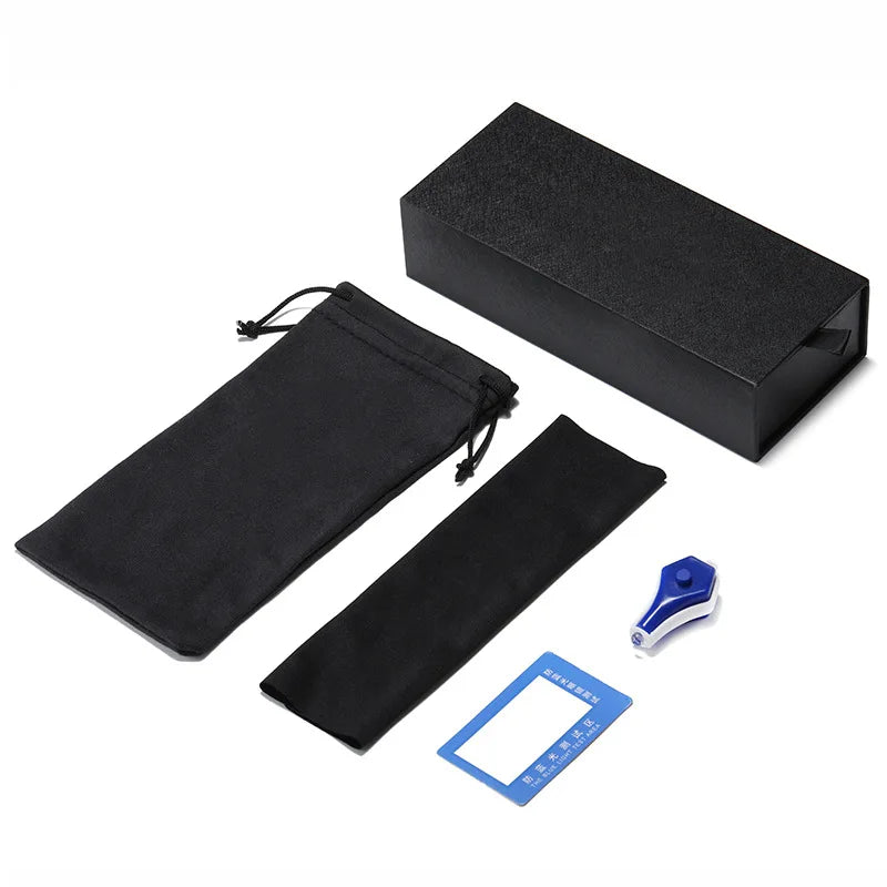 Wholesale Custom Logo Cardboard Eyeglasses Case Set Black Fashionable Anti-Blue Light Glasses & Sunglasses Cases Drawer Box