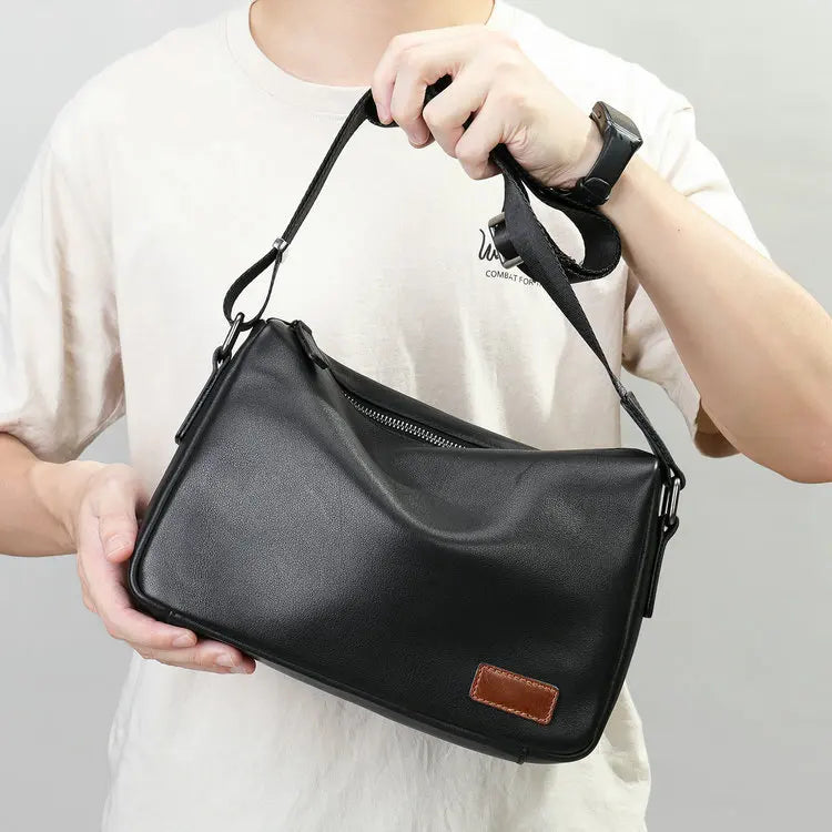 Wholesale Handbag Genuine Leather Mobile Phone Side Chest Sling Crossbody Luggage Travel Shoulder Messenger Bag for Men Women's