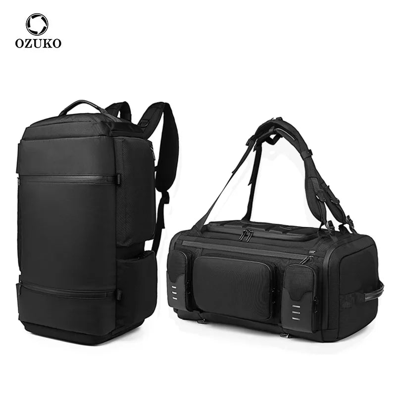 Ozuko New Tactical Waterproof Summer All Travel Backpacks Duffel Bag Large Usb Charging Multifunction Anti-theft Backpack
