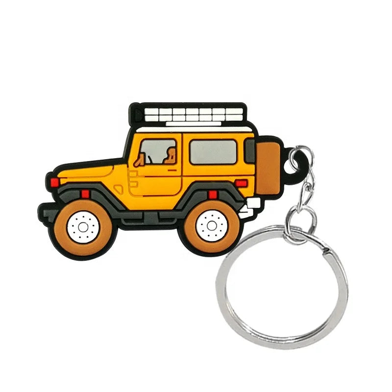Customizable Car Shape Keychain Soft PVC Rubber Keychain Promotional Gift 2d Soft PVC Car Keychain