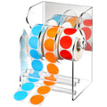 CHENGSHENG Leah-308 Factory Custom Modern Clear Acrylic Adjustable Label Dispenser 3 Disks Sticker Roll Holder Carton for Retail