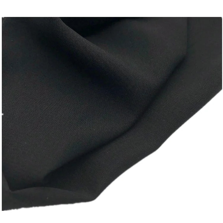 Jet Black Wool Peach Fabric for Abaya Robe