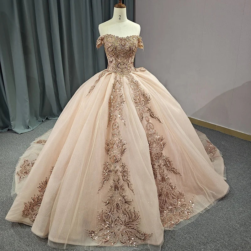 Jancember 6593 Elegant Party Off Shoulder 15 Girls Evening Quinceanera Dresses