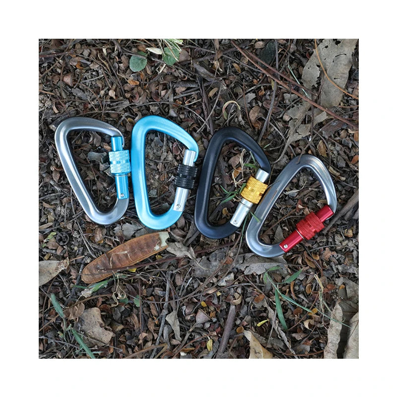 Custom Logo Carabiner with Screw Hook Locking Clip for Secure Attachment