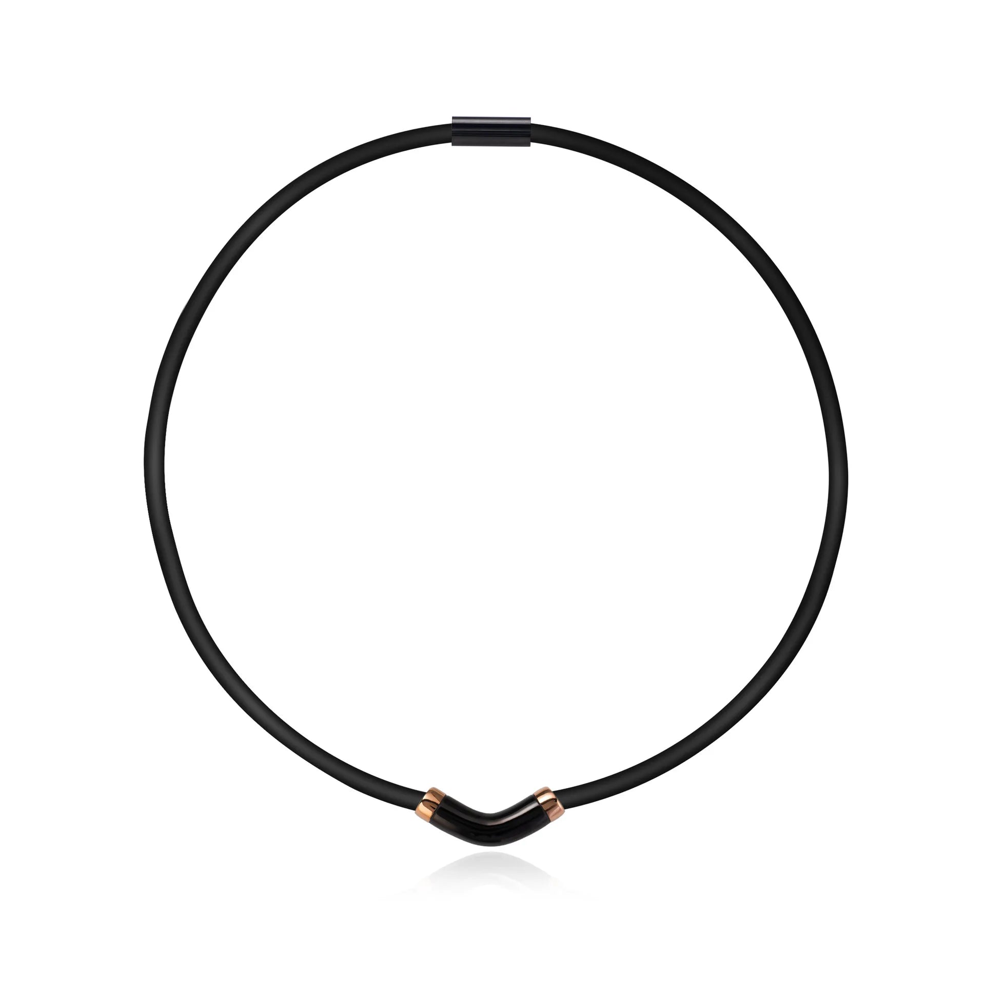 New Men's Women's Sports Waterproof Stainless Steel Magnet Buckle Neck Ring Negative Ion Silicone Collar Energy Balance for Gift