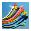 Soft Silicone Cable Tie Flower Self-Locking Binding Strap Bundle Tool Adjustable Cable Tie Storage Reusable Zip Ties