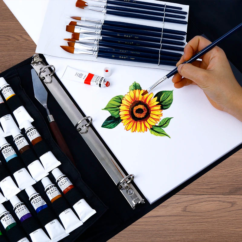 38 Pcs Acrylic Paint Brushes With Board PaintbrushPalette for Artist and Kids