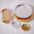 Bling Base Scented Shape Eco-Friendly Stainless Steel Modern Luxury Decorative Stocked Serving Tray Hotel Restaurant Party Use