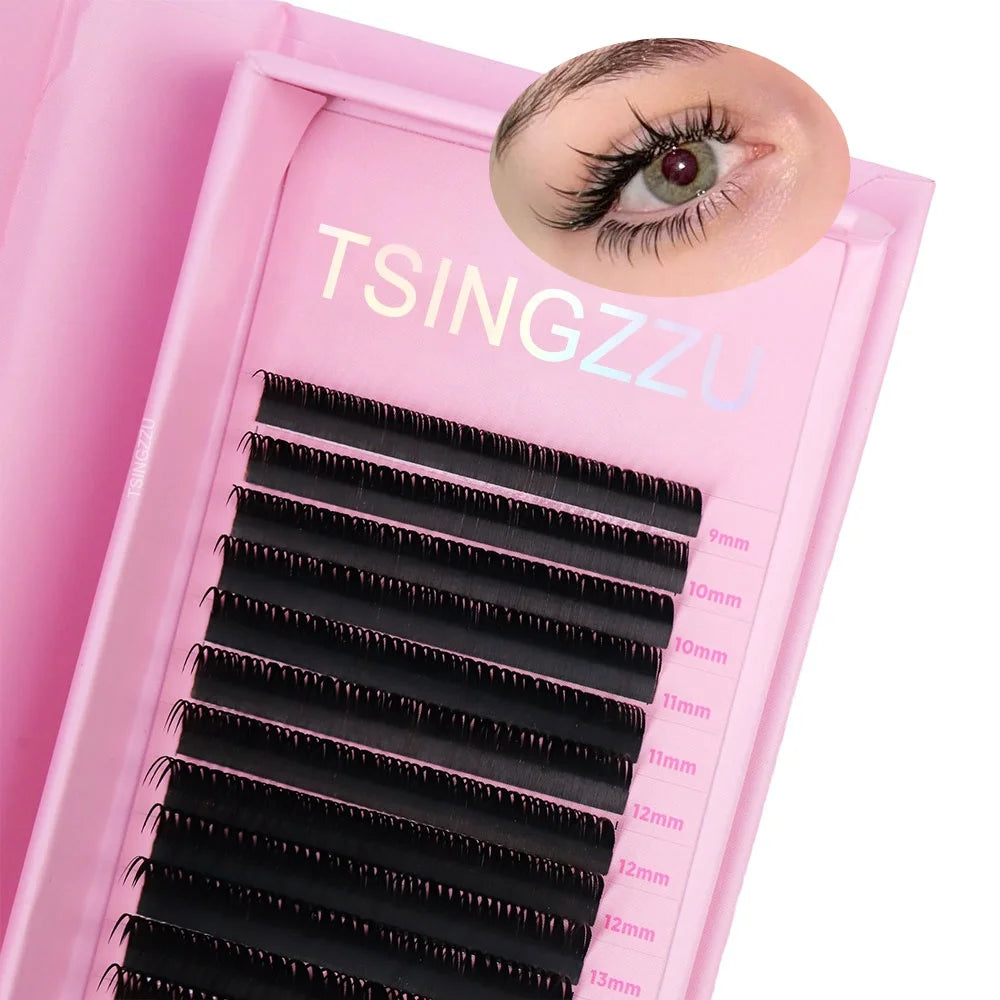 Wet Look Eyelashes 5D Flora Eyelash Premium Materials Natural Soft Wet Look Lashes Thickness 0.07mm Wet Look Eyelash Extension