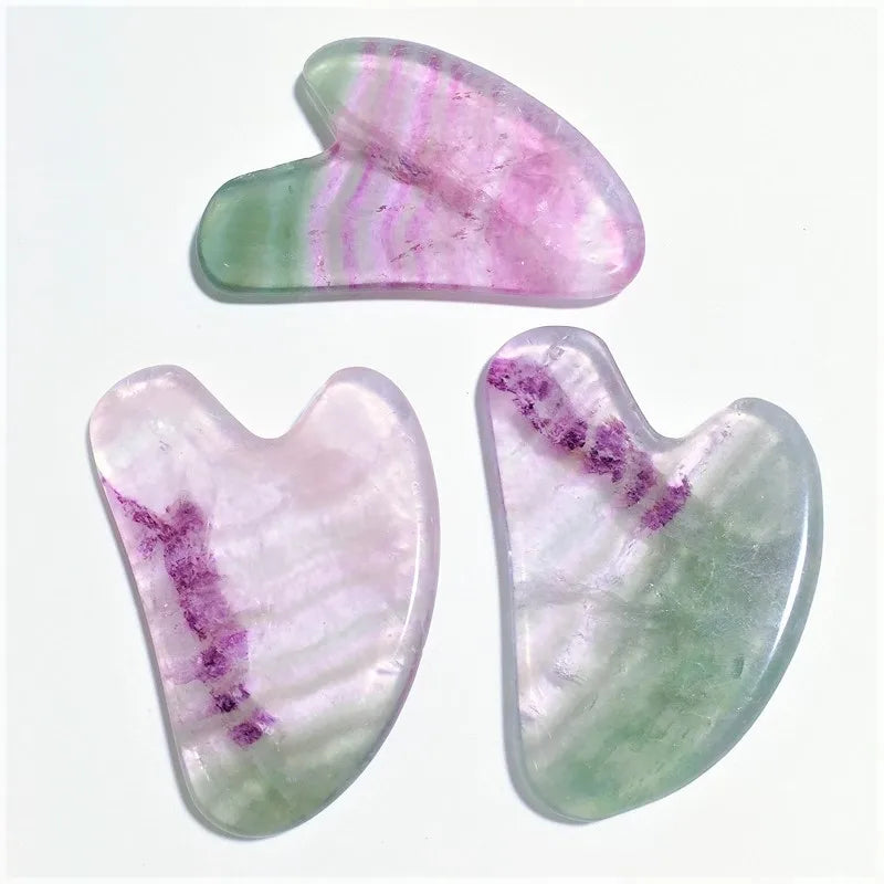 Huiying Heartest Product Fluorite Guasha Board Heart Face Beauty Equipment Guastone