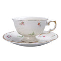 Arabic Tea Set Cups and Saucer Ceramic Coffee Cup Set Flower Pattern Vintage Wedding Gift Porcelain Cups