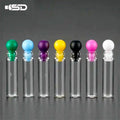 1ml Transparent Borosilicate Glass Empty Vials Plastic Cap Pump Sprayer Screen Printing OEM/ODM Service for Face Cream Eye Drops