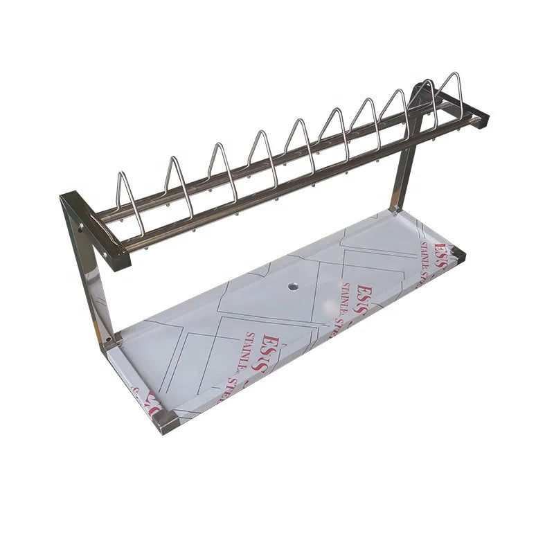 Two Layer Dish Drying Rack and Drainboard Set Large Stainless Steel Dish Drainers for Kitchen Counter Dish Strainer Shelf