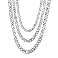 Hot-Sale Cuban Link Chain Chokers Basic Punk Stainless Steel Necklace for Men Women Vintage Black Gold Tone Solid Metal /