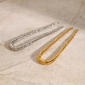 Q&Y Wholesale Pvd 18k Gold Plated Stainless Steel Hair Fork Glossy Elegant Hair Accessory Minimalist Hair Pin for Girl Women