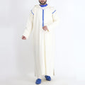 Custom Khamis Male National Islamic Clothing Long-sleeved High Grade White Hooded Robe