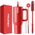 2024 Hot Sales 40oz Reusable Coffee Cup Insulated Stainless Steel Travel Mug Tumbler with Handle and Straw
