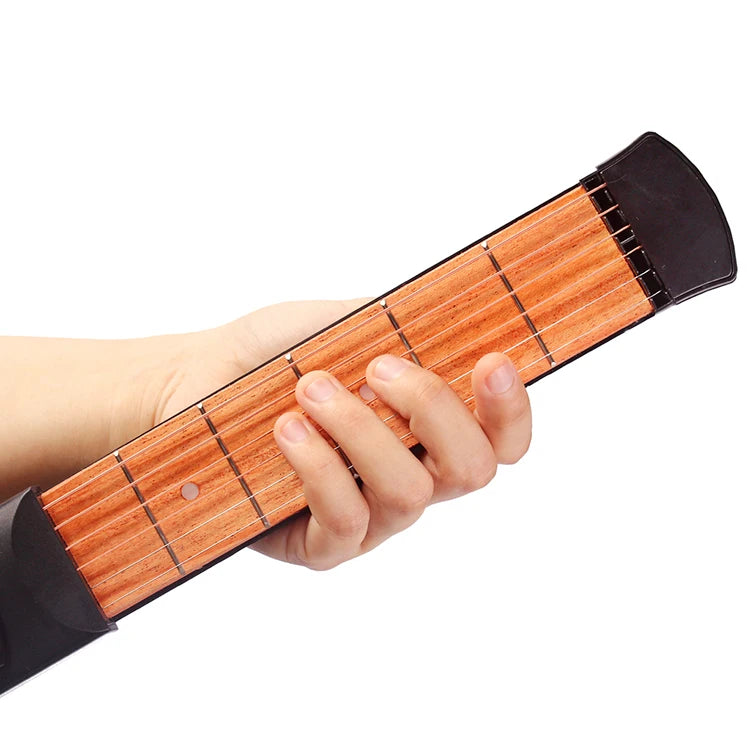 2022 Hot Sale Beginner Guitar Parts 6 Frets Portable Finger Board Practice Tool Pocket Guitar Chord Trainer