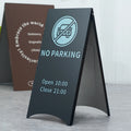 Foldable Floor Signage  Storefront Custom Design Metal Frame Sign Store Furniture Display Stand