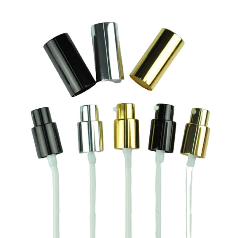 Rim 18mm Spray Pump Lid Gold Silver Black UV Stamping Bottle Caps Mist Atomizer Sprayer Lotion Nozzle Treatment Pump Cover