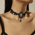 Gothic Jewelry Vintage Lace Necklace & Pendant Women Accessories Choker Necklace False Collar Statement Necklace