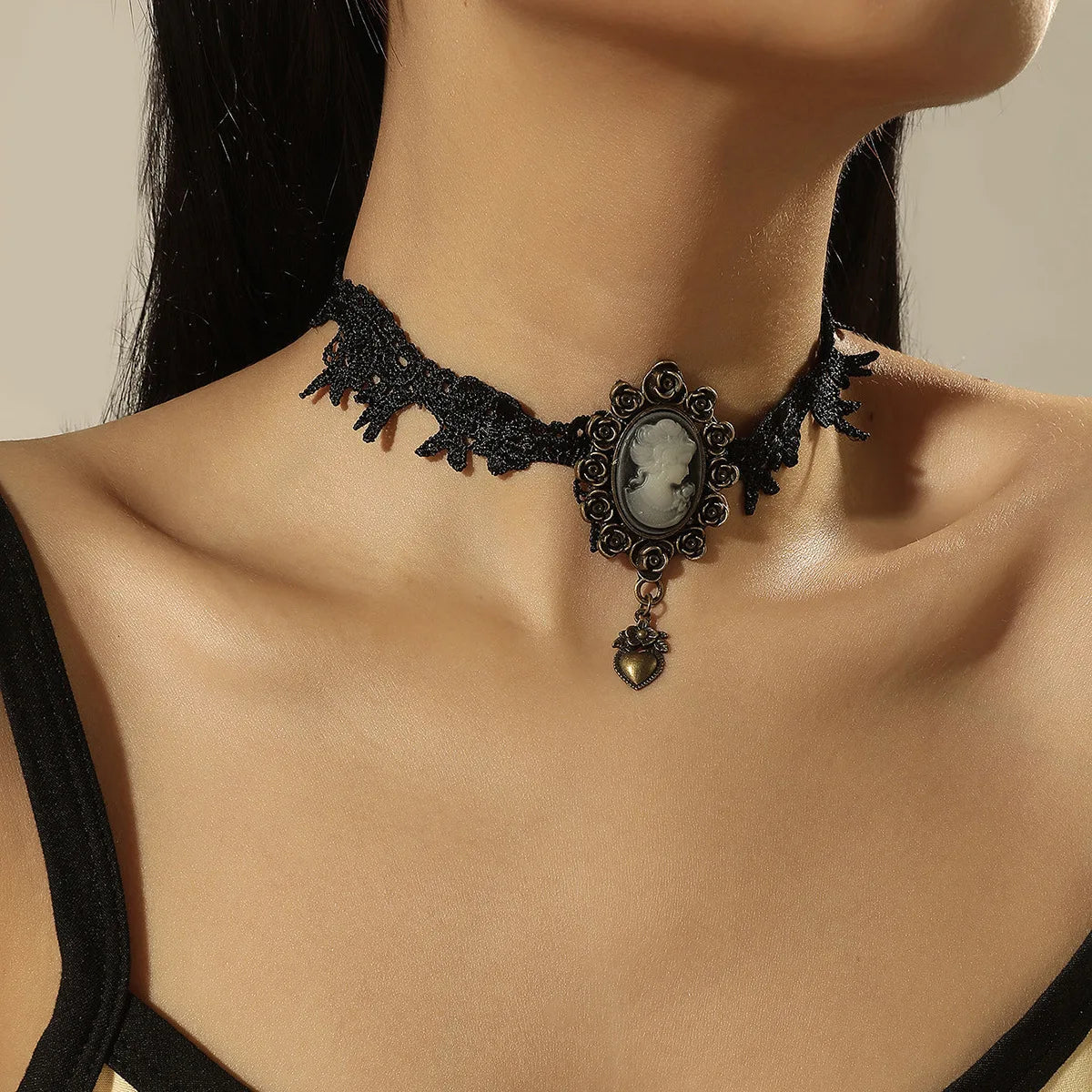 Gothic Jewelry Vintage Lace Necklace & Pendant Women Accessories Choker Necklace False Collar Statement Necklace